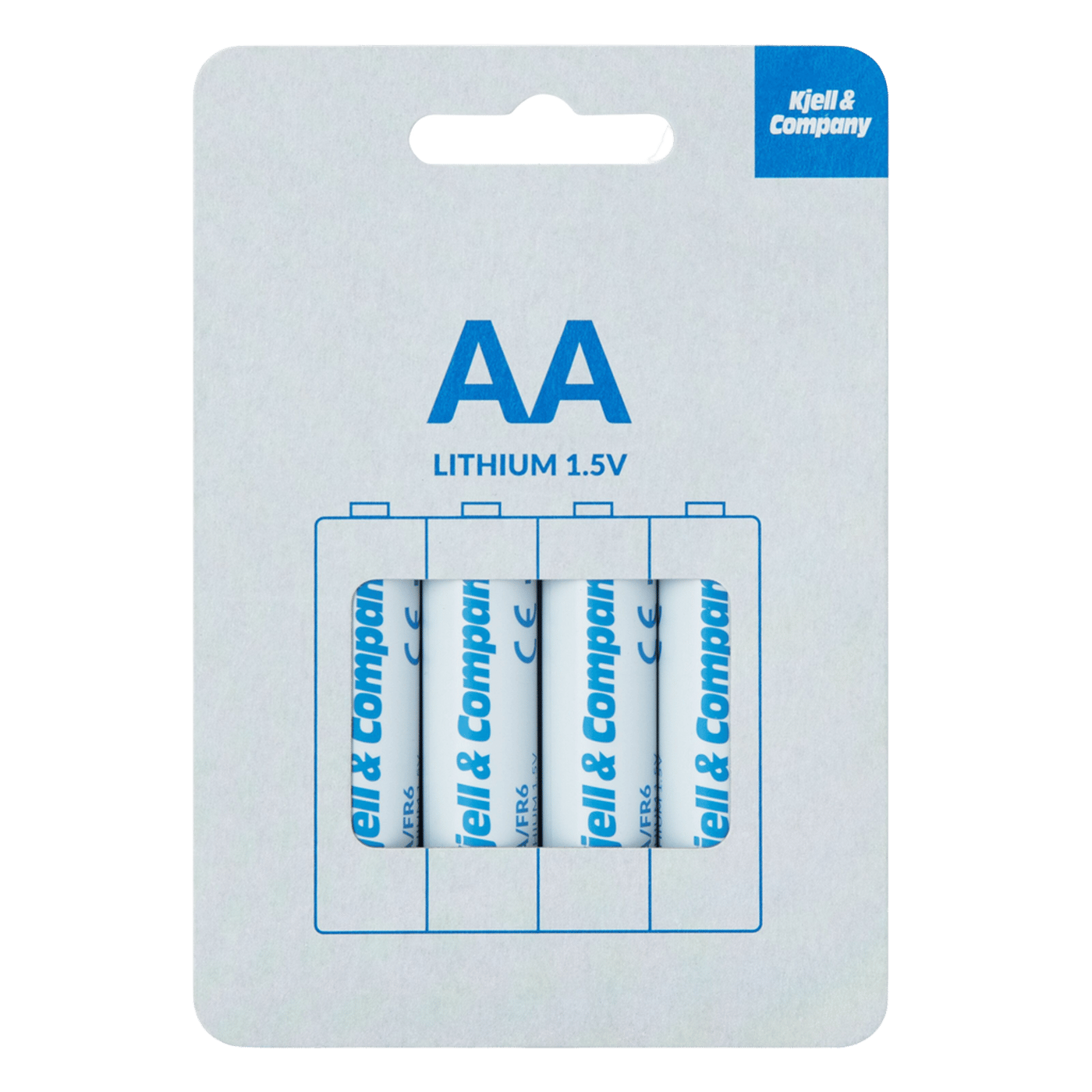 Kjell & Company AA-litiumbatterier 4-pack