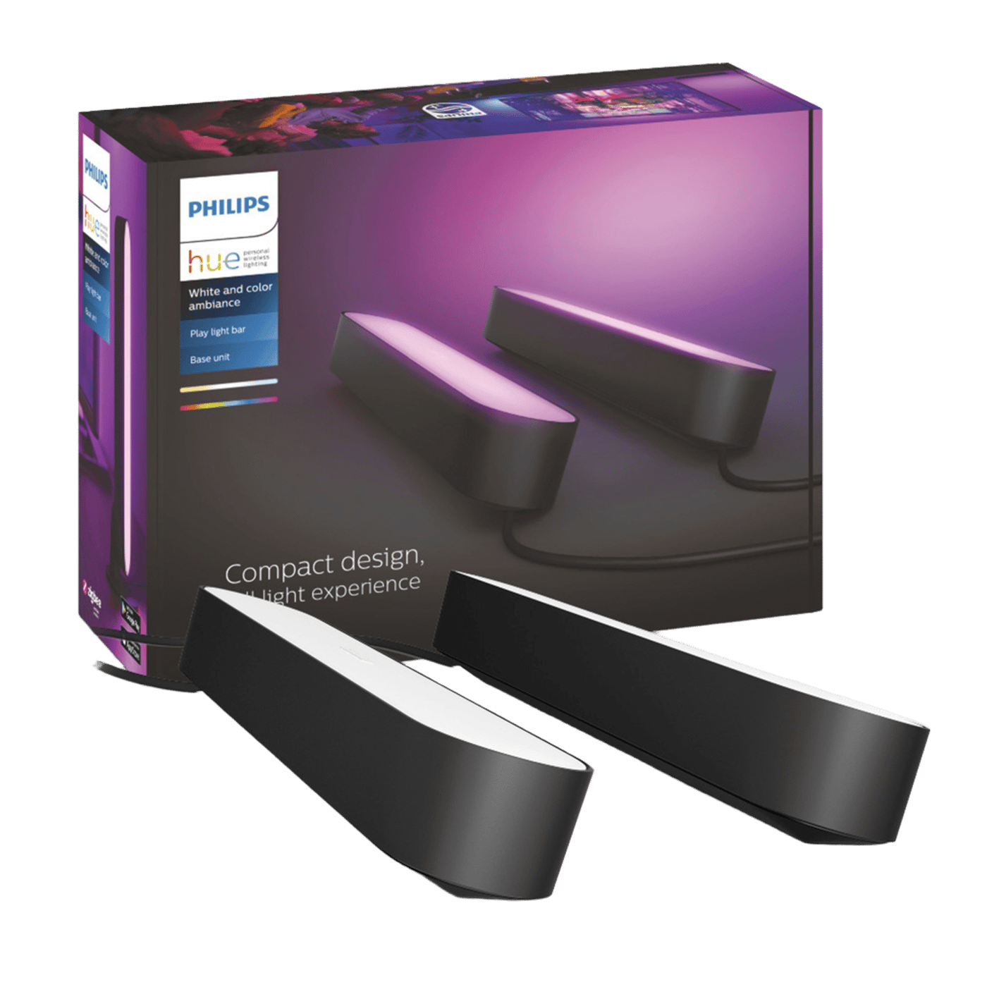 Philips Hue Play light bar – smart ljuslist, 2-pack Svart