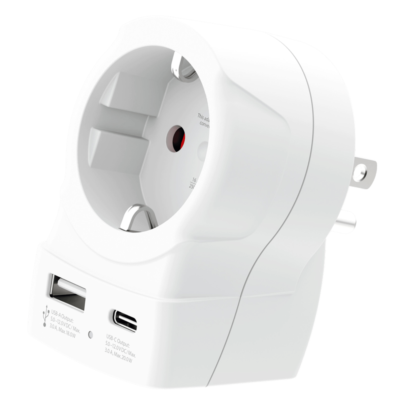 Skross Reseadapter Europa till USA USB AC PD 20W