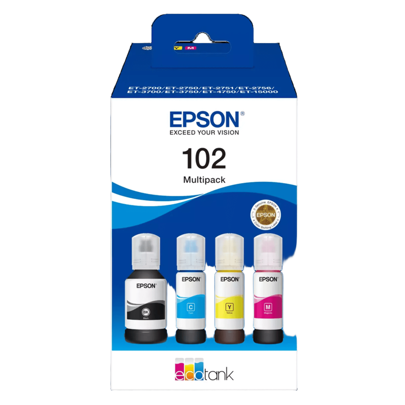 Epson 102 EcoTank påfyllingsblekk 337 ml - multipakke