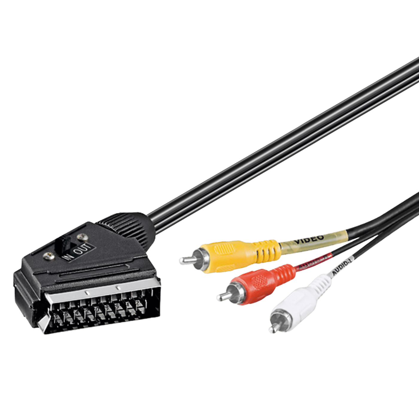 Scart til RCA-adapterkabel 2 m