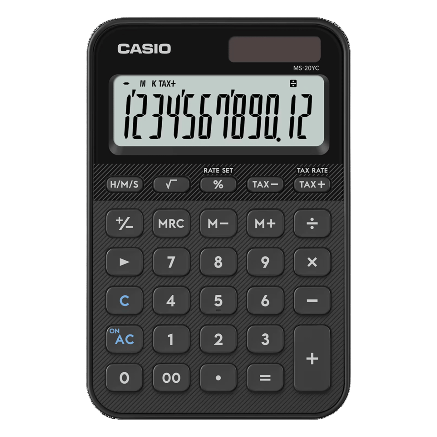 Casio MS-20YC bordskalkylator med 12 siffror Svart