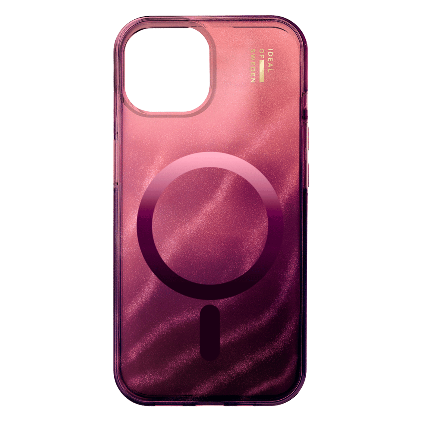 IDEAL OF SWEDEN Clear MagSafe Case för iPhone 13, 14, 15, 16e och 17e Cherry Lacquer