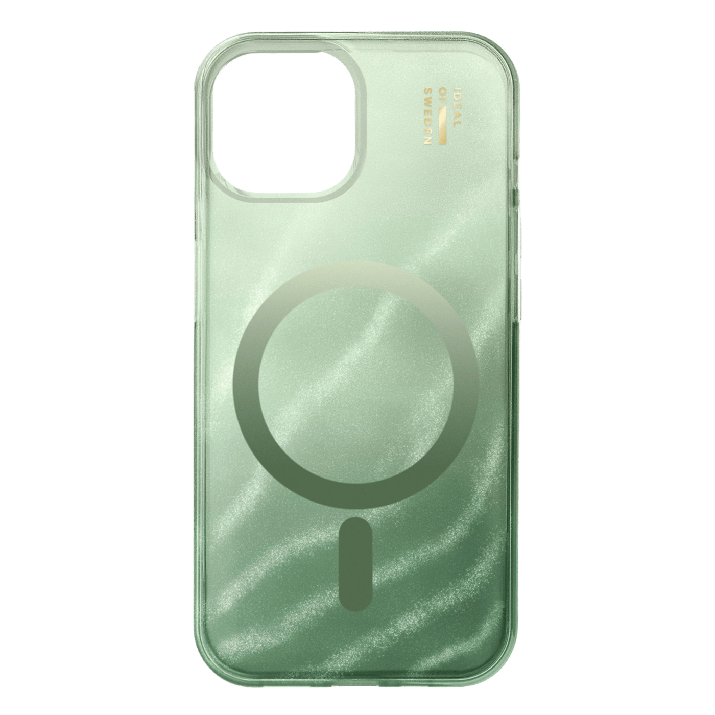 IDEAL OF SWEDEN Clear MagSafe Case for iPhone 13, 14, 15, 16e og 17e Sage Green