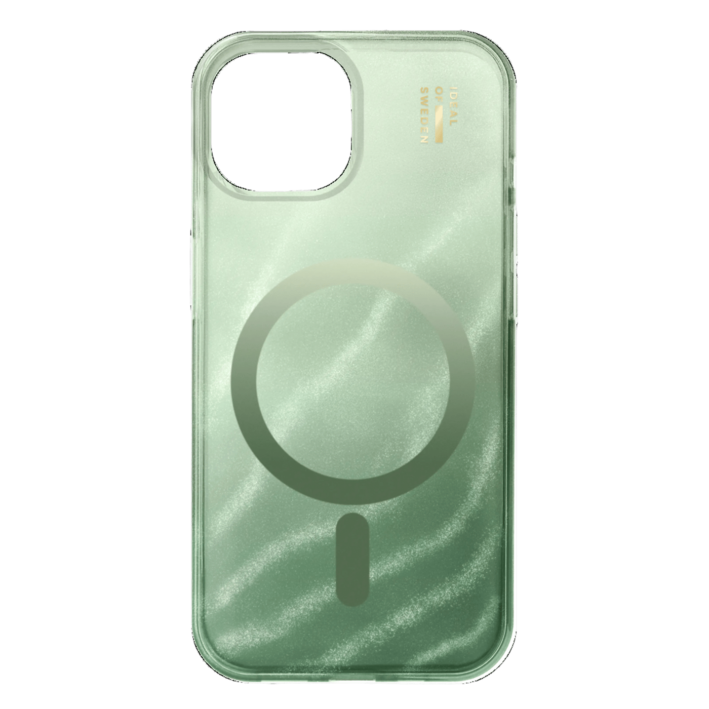 IDEAL OF SWEDEN Clear MagSafe Case for iPhone 13, 14, 15, 16e og 17e Sage Green