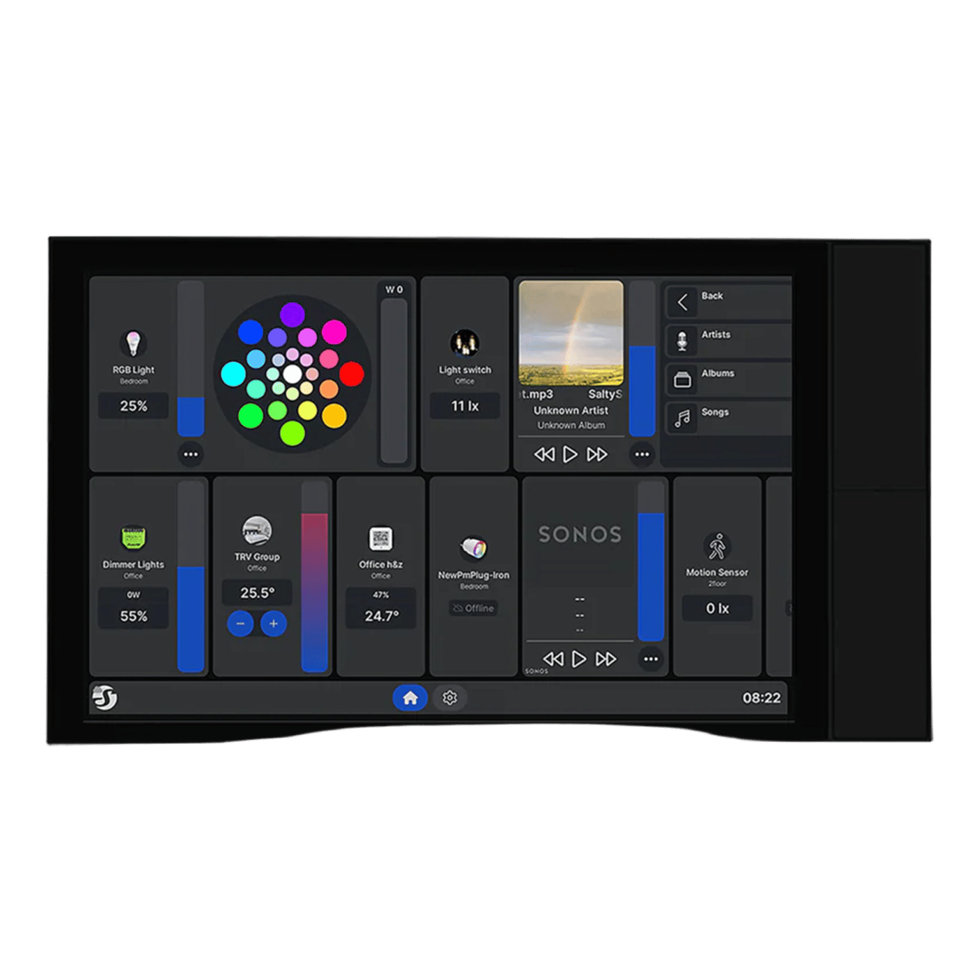 Shelly Wall Display XL smart kontrollpanel Svart