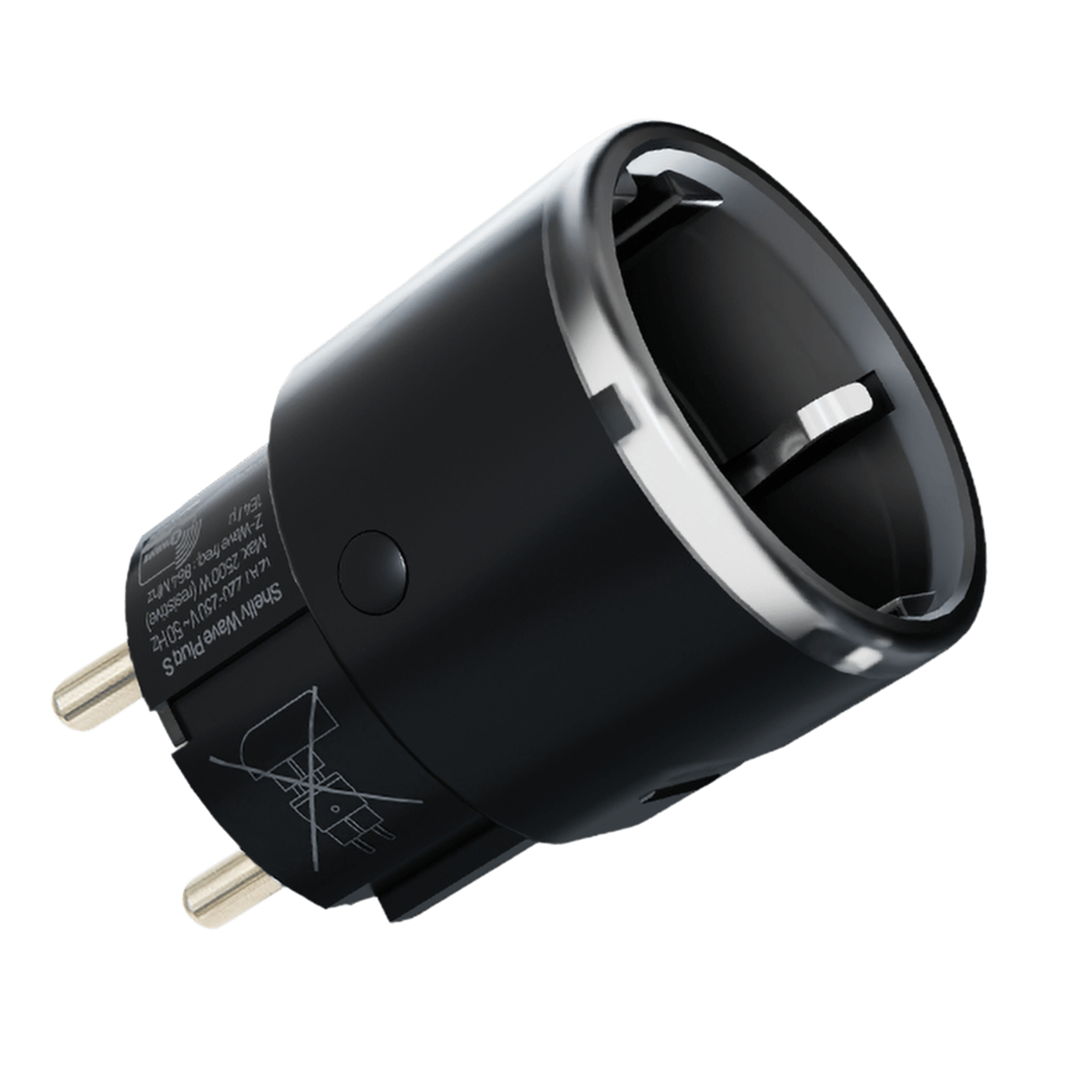 Shelly Wave Plug S LR – smart Z-Wave-plugg med energimätning Svart
