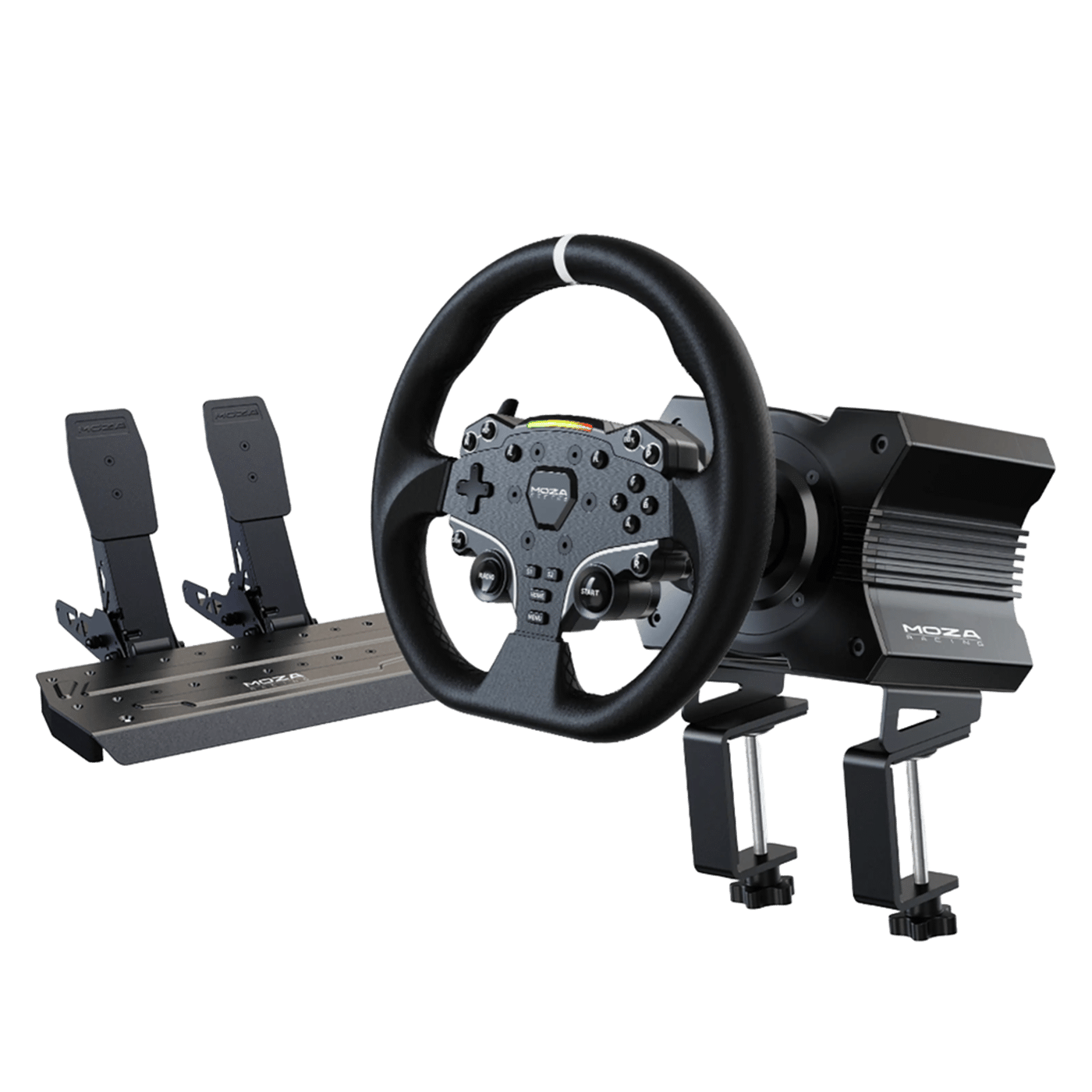MOZA Racing R5 racingsimulator med ratt och pedaler