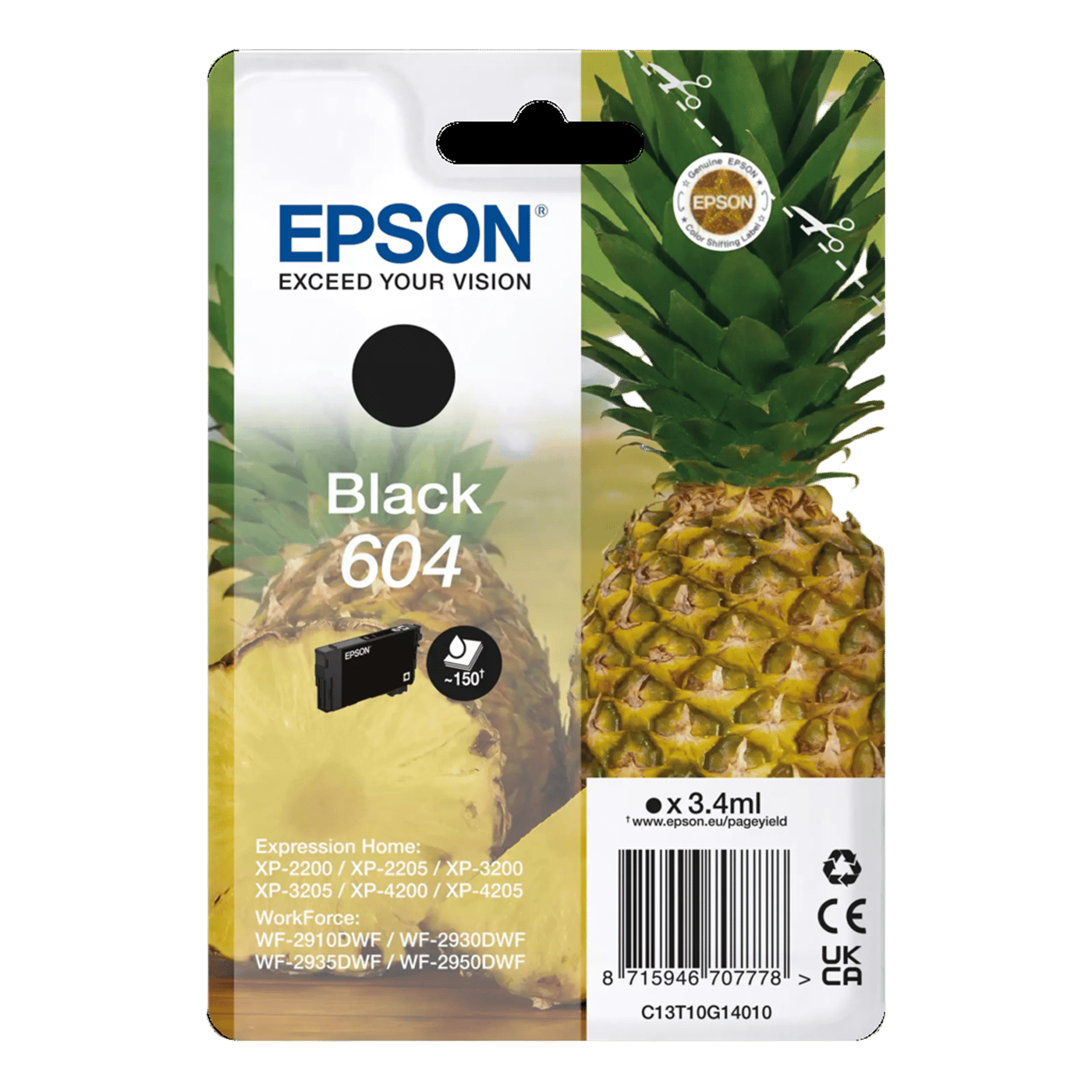 Epson 604 bläckpatron svart (Ananas)