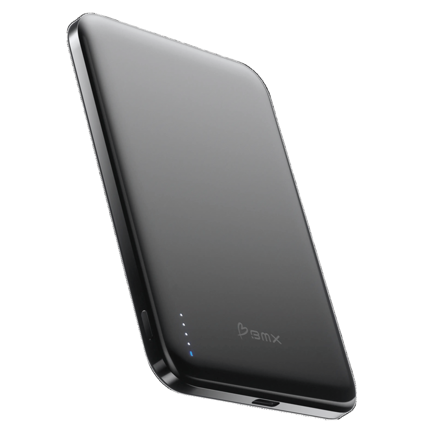 BMX Ultratynt magnetisk Qi2-powerbank 5000 mAh, semi-solid-state i titan Black