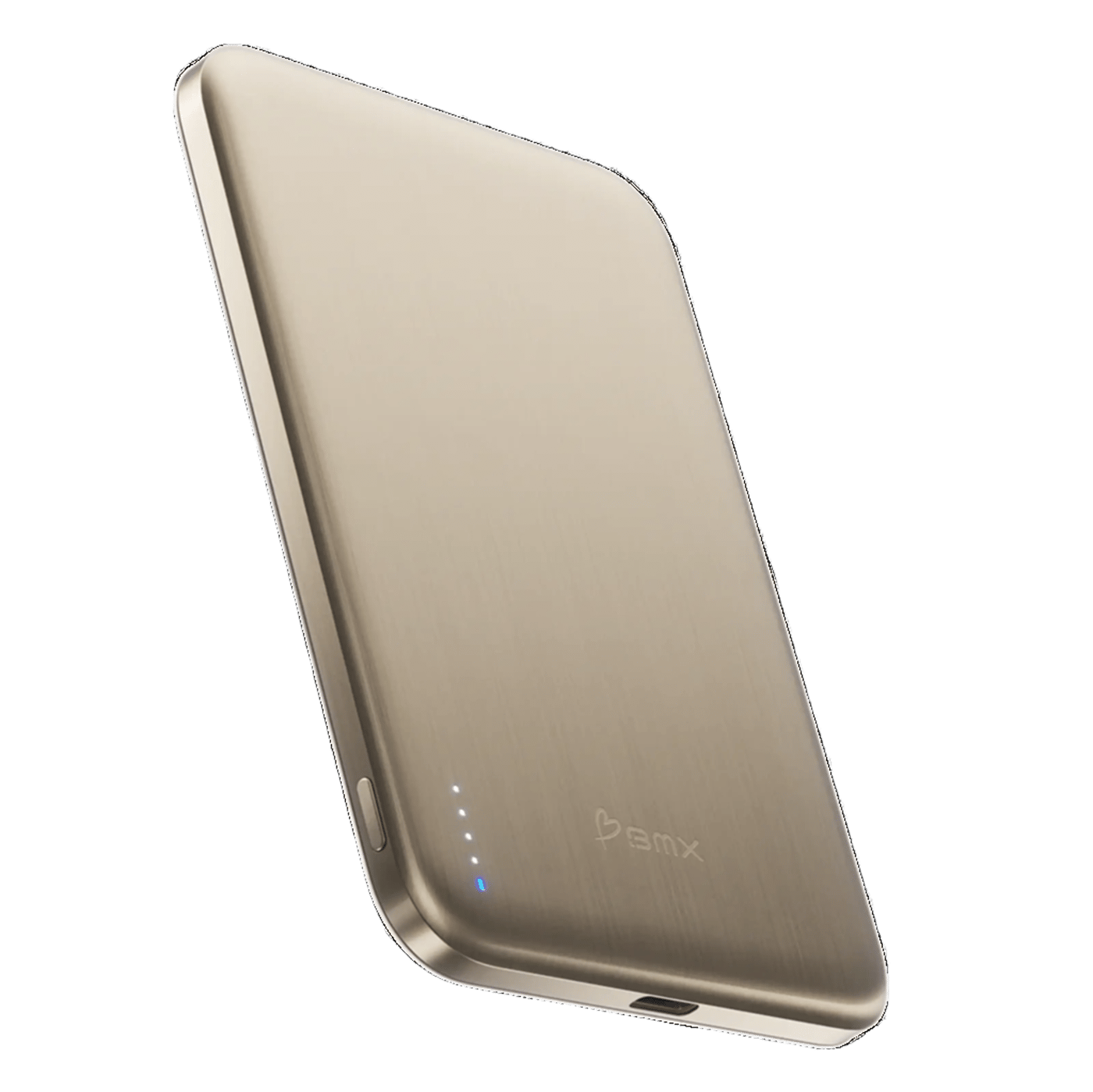 BMX Ultratunn magnetisk Qi2-powerbank 5000 mAh, semi-solid-state i titanhölje Gold