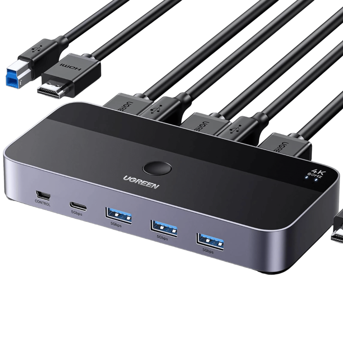 Ugreen 4K HDMI KVM-switch med USB 3.0 för 2 datorer