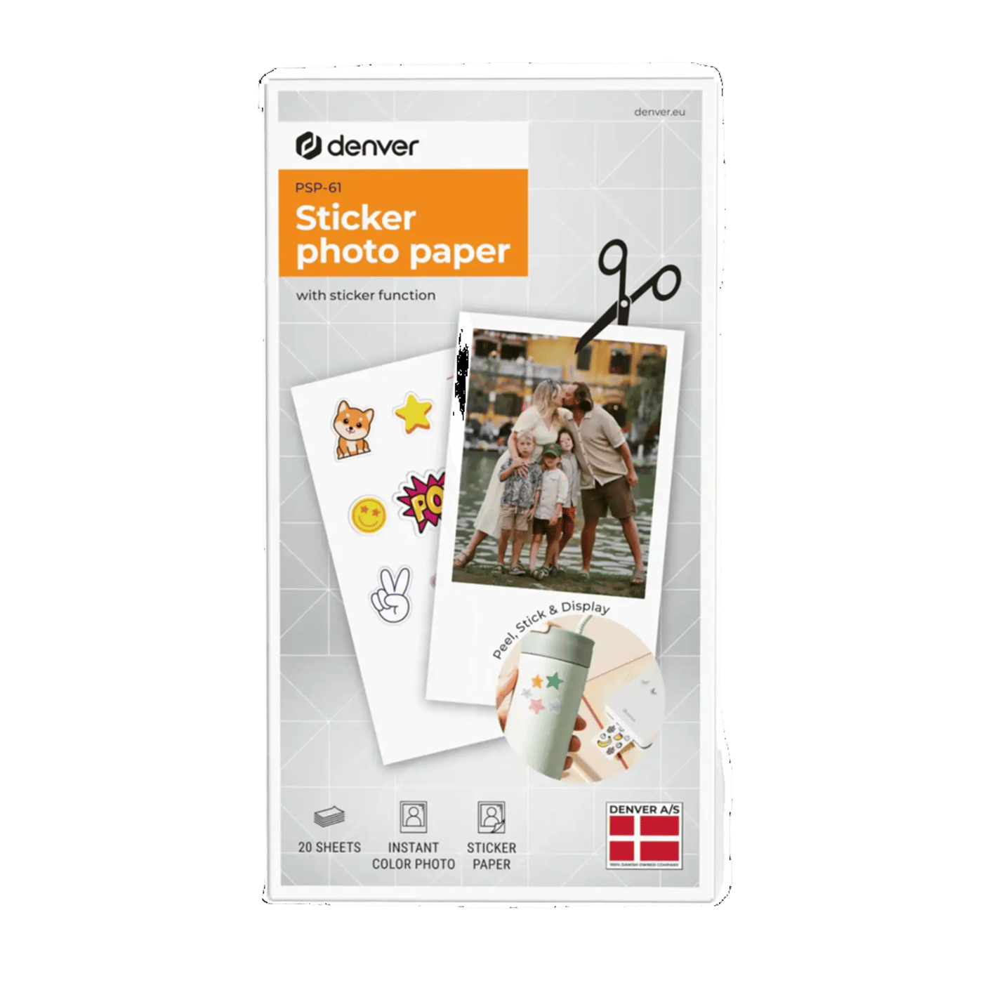 Denver Självhäftande fotopapper till MCP-6010 20-pack