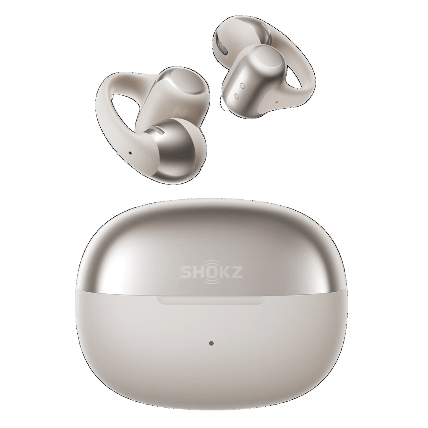 Shokz OpenDots One – Trådlösa öppna clip-on-hörlurar Grå