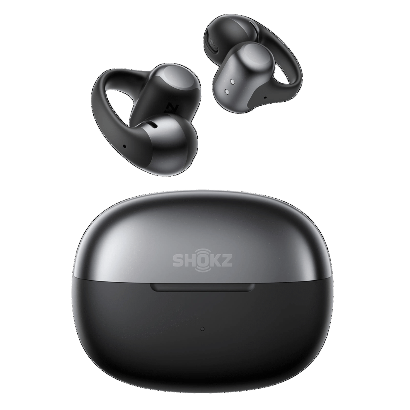 Shokz OpenDots One – Trådlösa öppna clip-on-hörlurar Svart