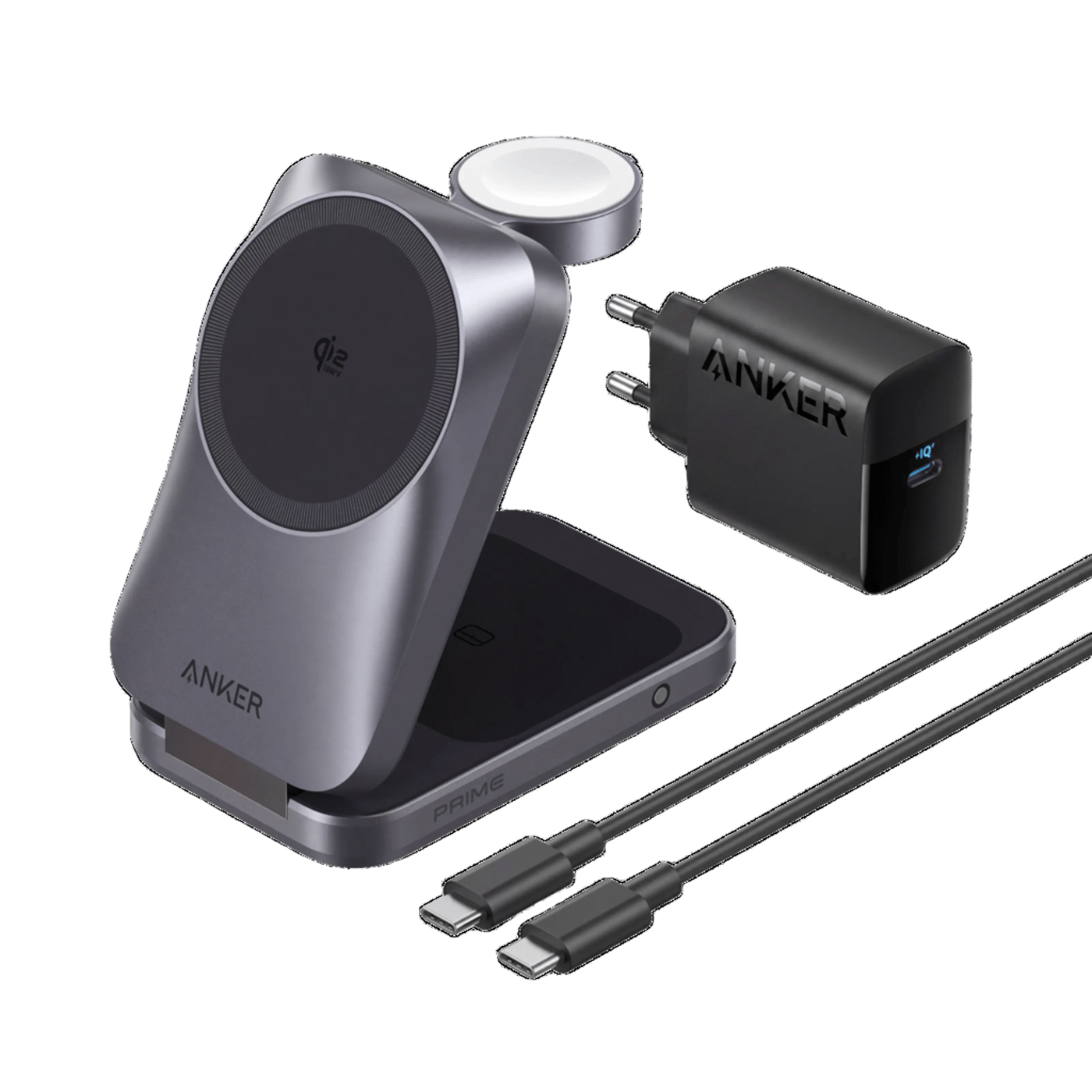 Anker Prime Foldable trådlös laddstation 3-i-1 MagGo Svart