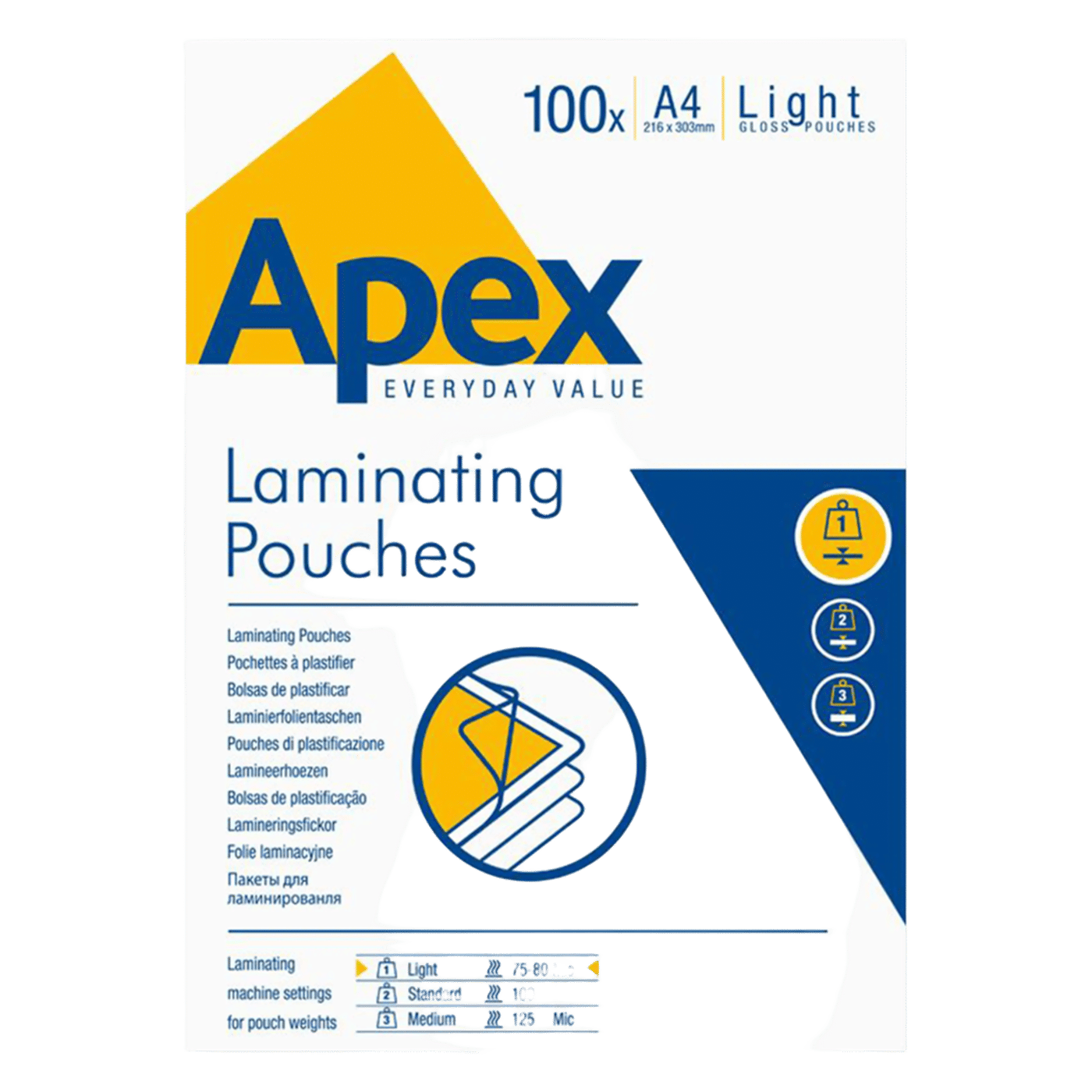 Lamineringsfickor A4 100-pack 75 mikron