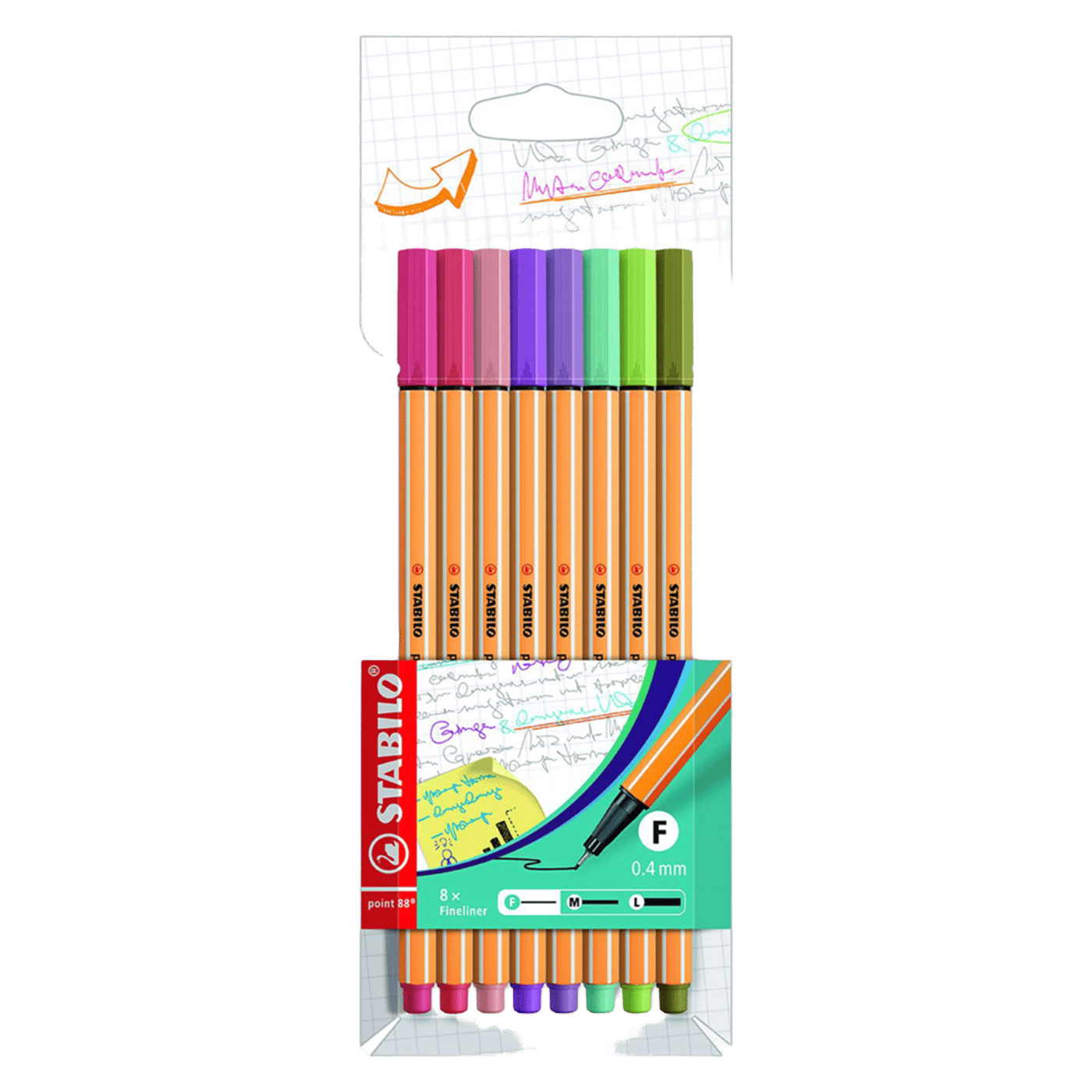 Stabilo Point 88 fineliner 0,4 mm 8-pack