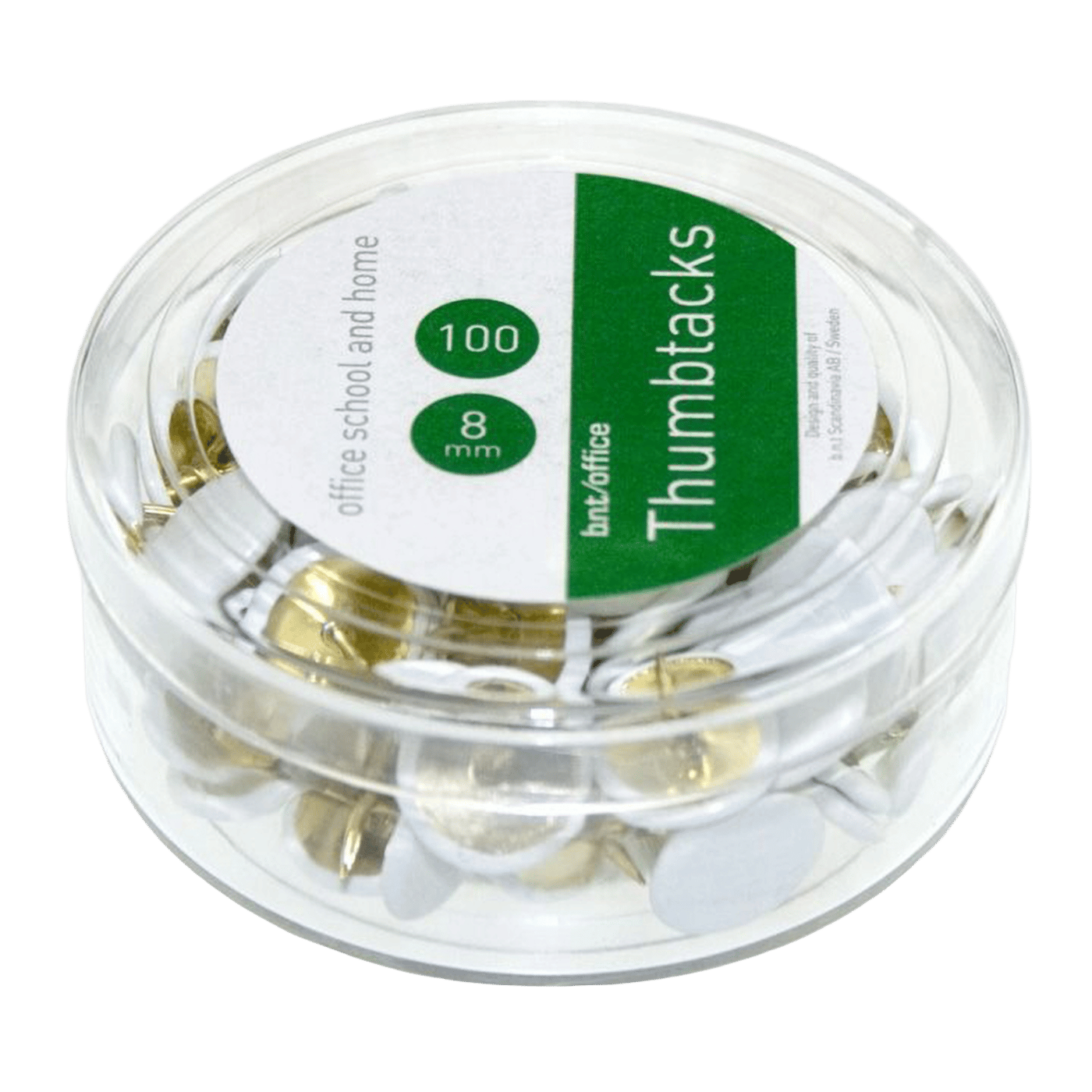 BNT Office Häftstift vita 100-pack