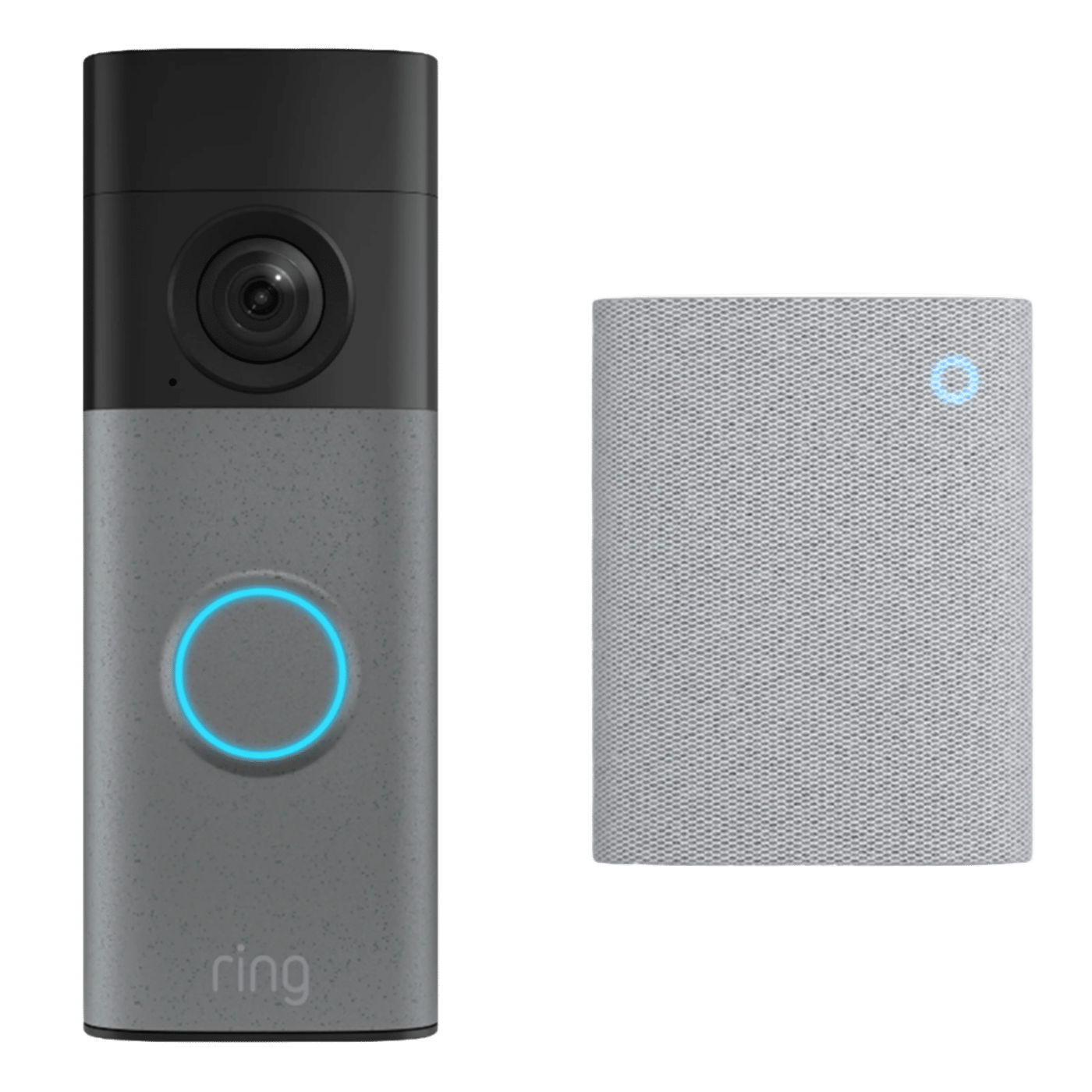 Ring Battery Video Doorbell + Chime Retinal 2K Speckled Grey