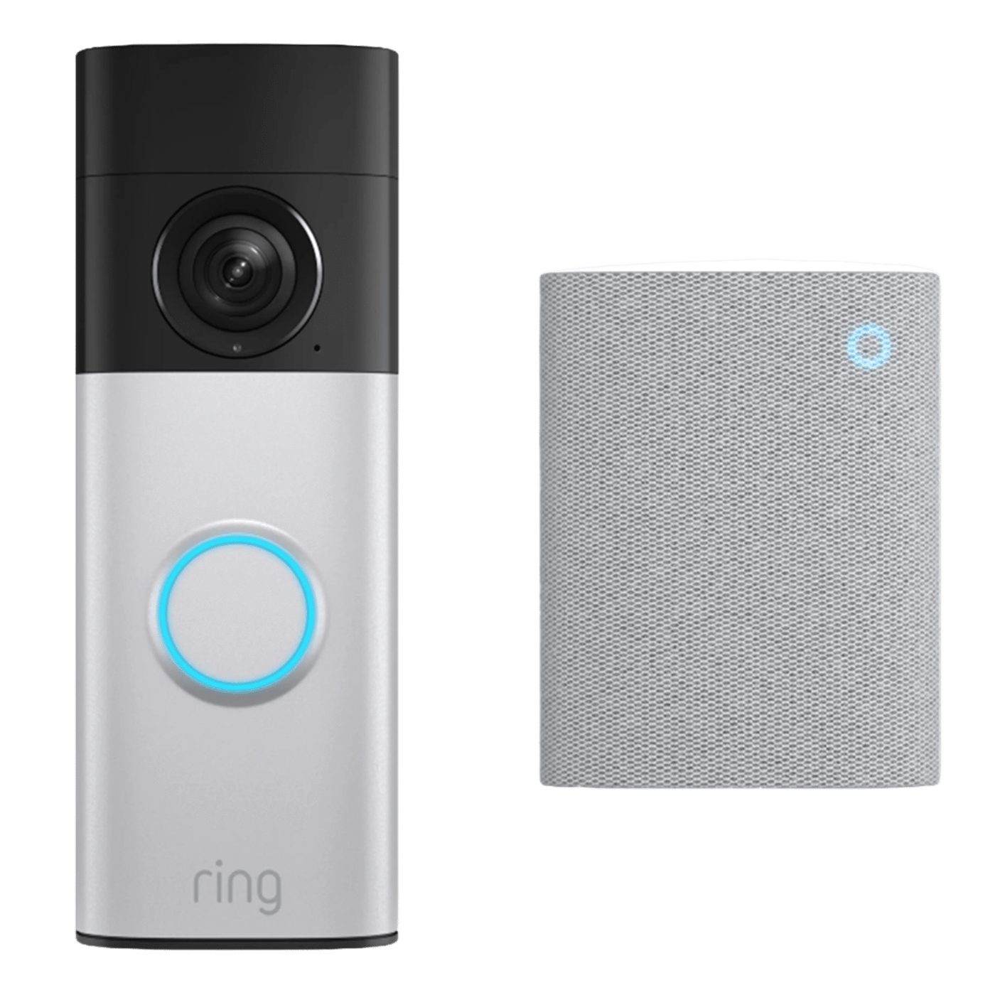 Ring Battery Video Doorbell Plus med Chime Nickel Silver