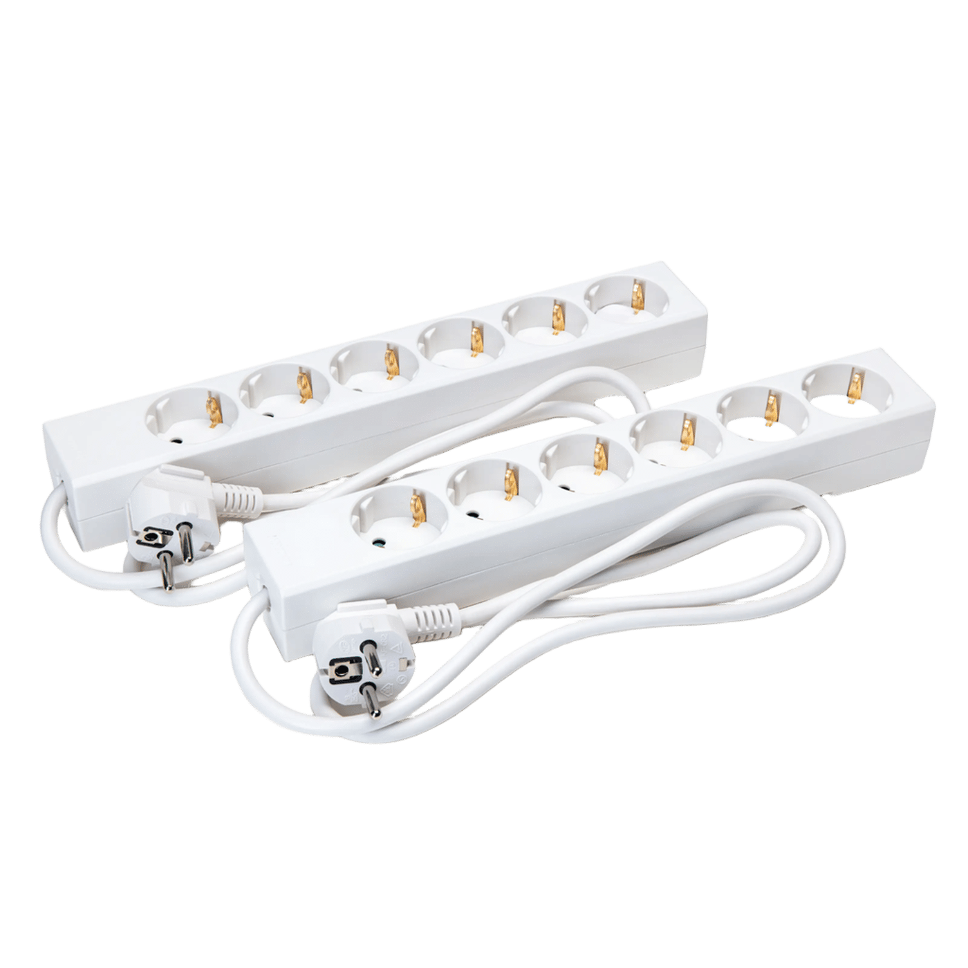 Luxorparts Grenuttag 6-vägs 1 m vit 2-pack
