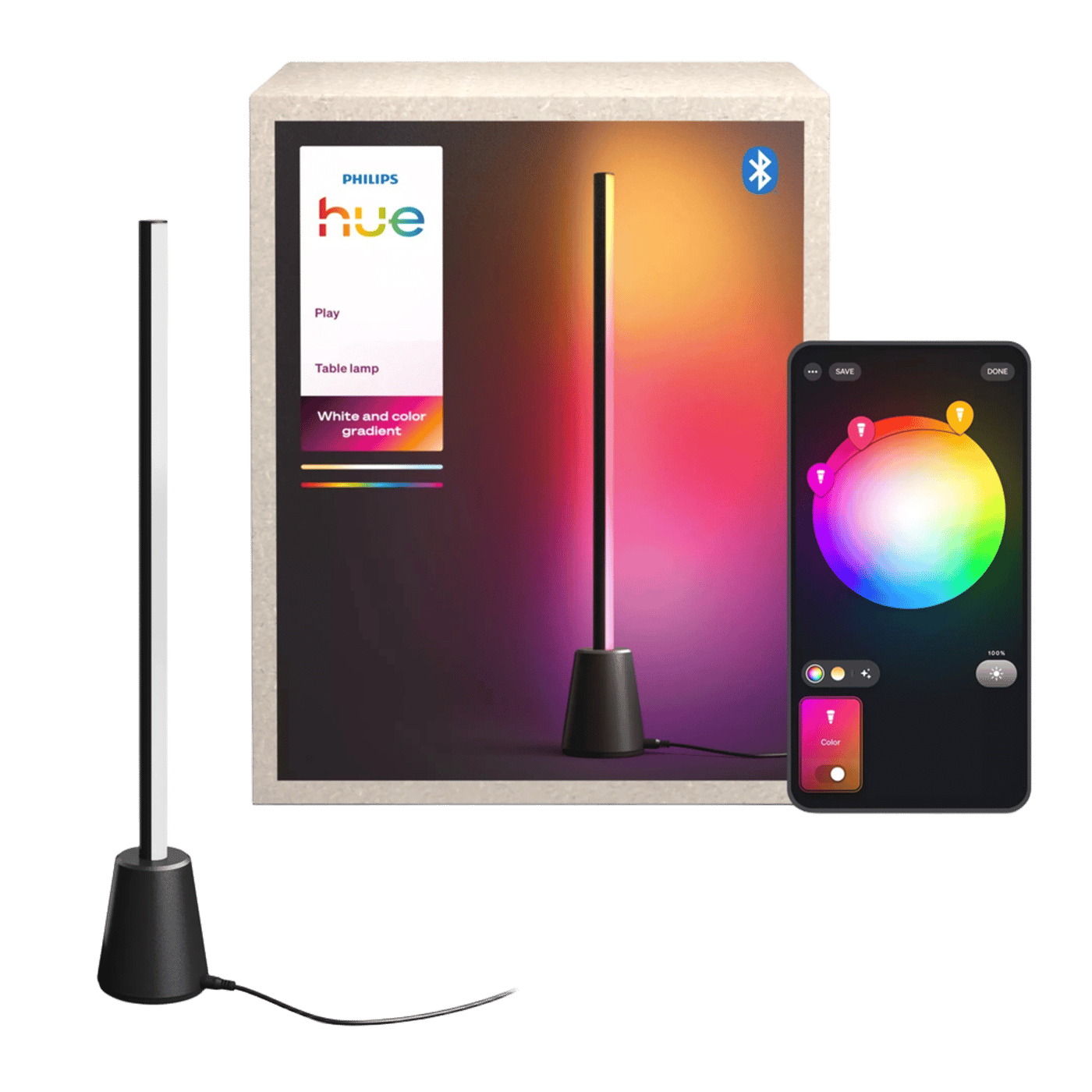 Philips Hue Play bordlampe svart
