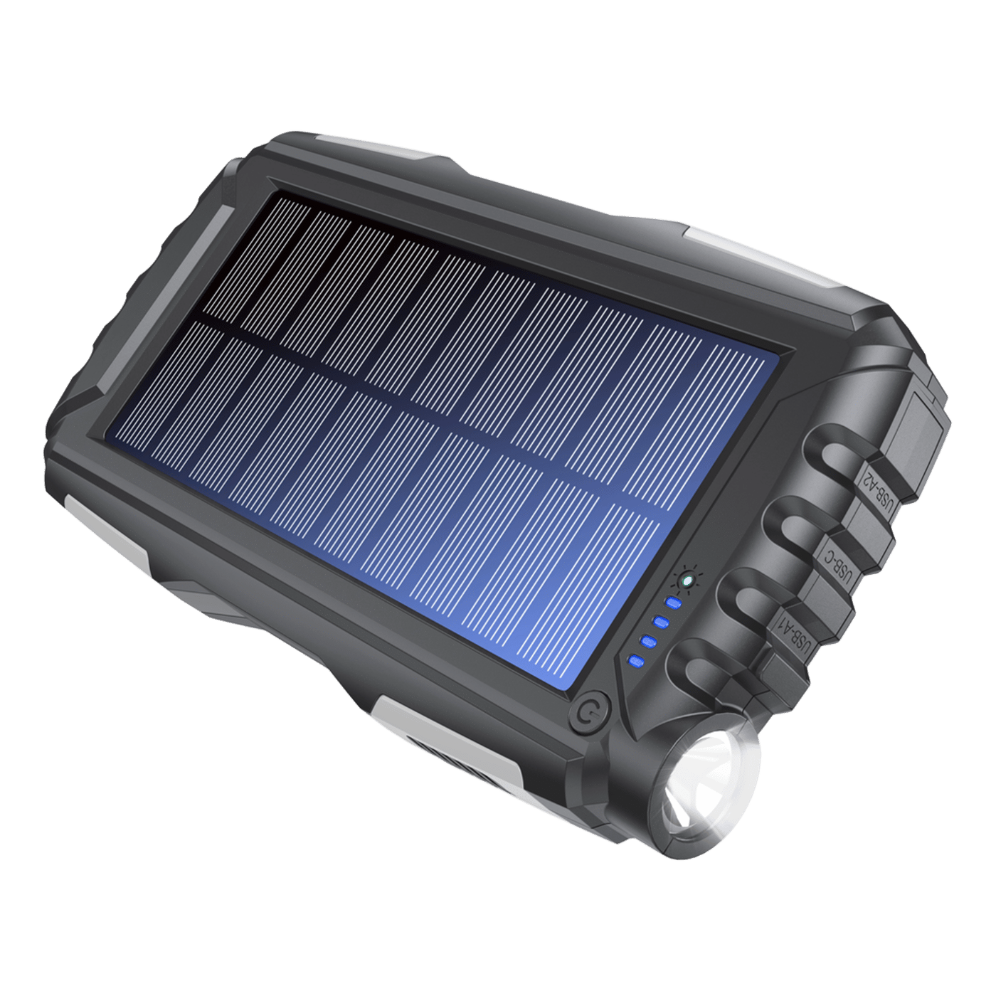 Denver Powerbank med solpanel och ficklampa 20 000 mAh