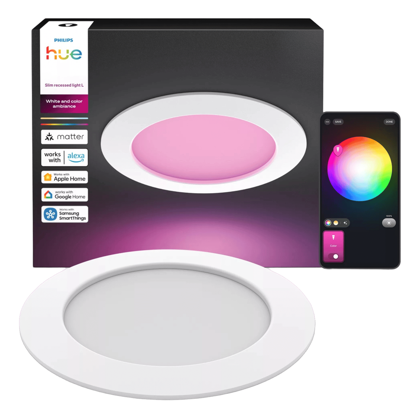 Philips Hue Slim infälld spotlight 170 mm 1-pack Vit