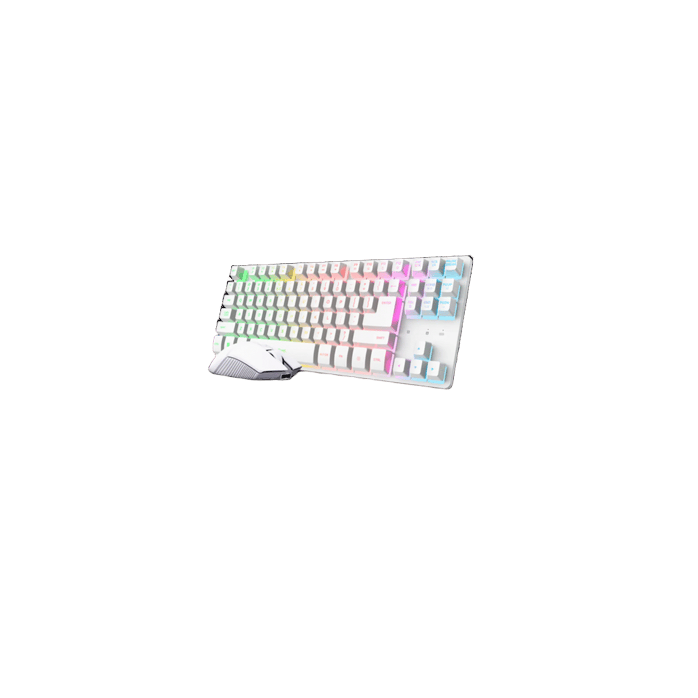 Trust GXT 882 3-in-1 trådlöst gamingset med tangentbord, mus och musmatta Vit