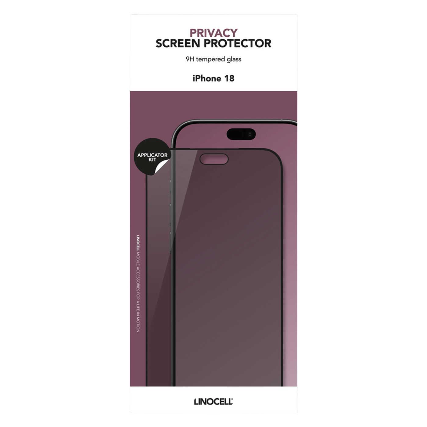 Linocell Privacy Skjermbeskytter for iPhone 18