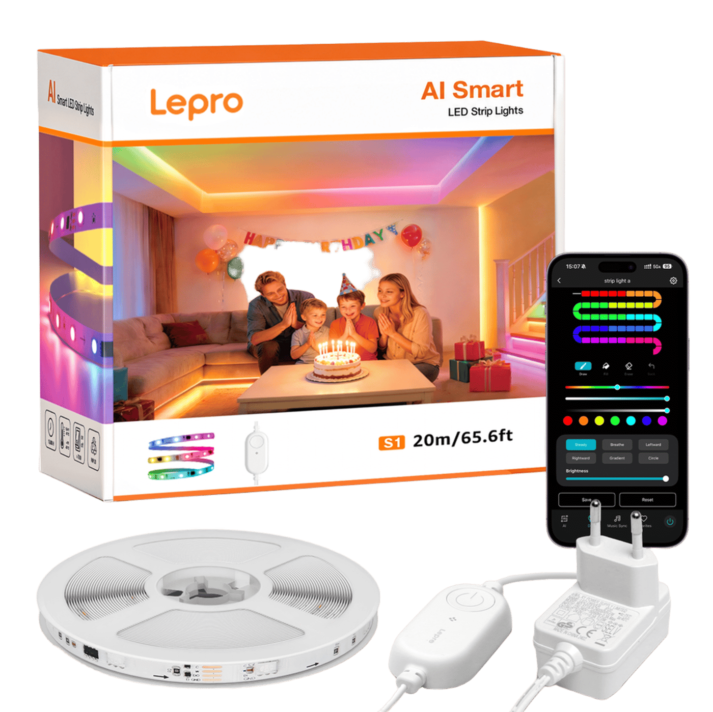 Lepro S1 AI Smart LED-list med RGBIC 20 m