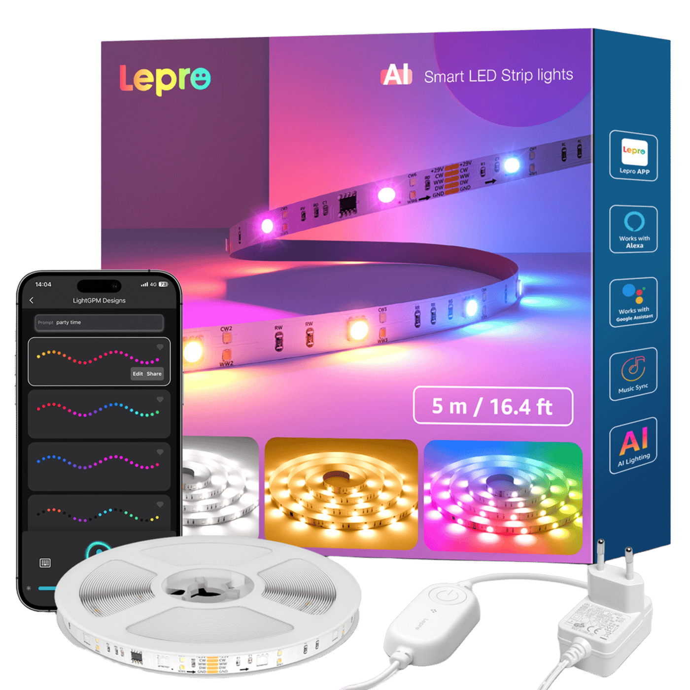 Lepro S2 AI Smart LED-list med RGBIC 5 m
