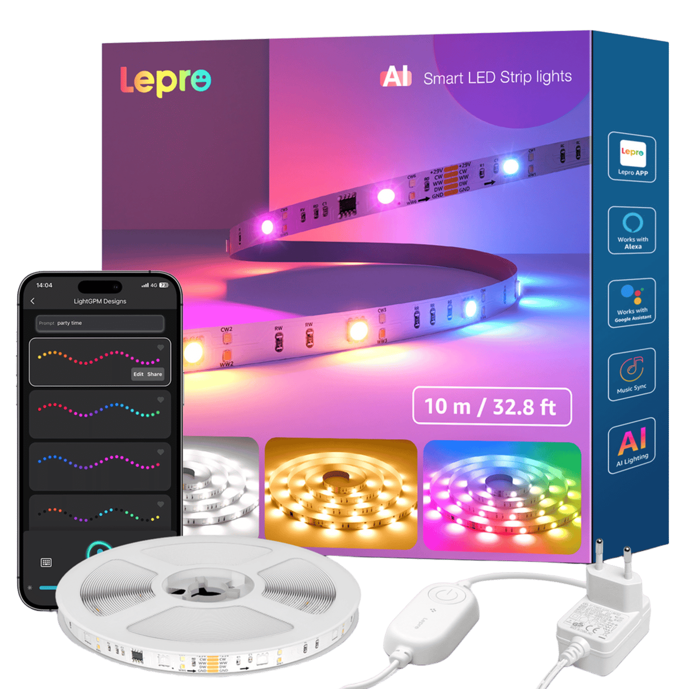 Lepro S2 AI Smart LED-list med RGBIC 10 m