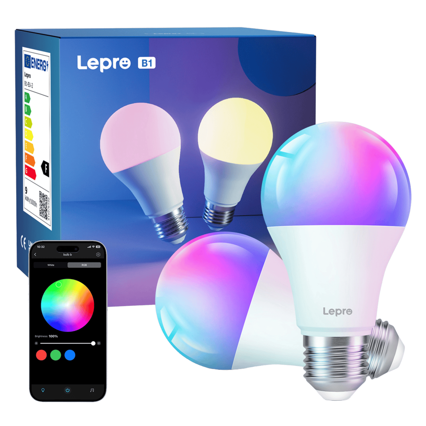 Lepro B1 AI Smart Bulb E27 2-pack