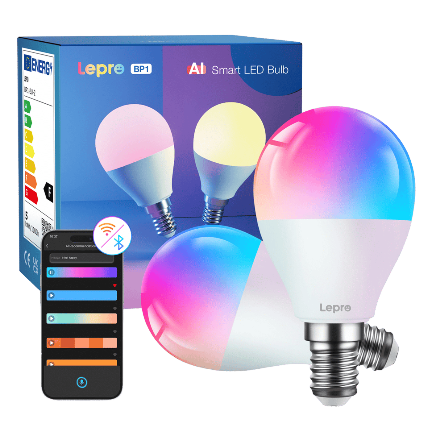Lepro BP1 AI Smart Bulb E14 2-pack