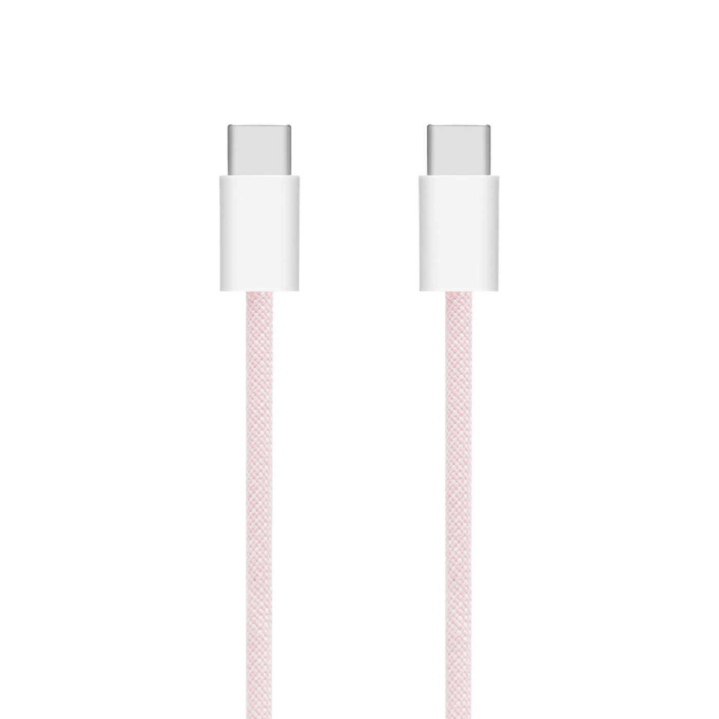 Linocell Flettet USB-C- til USB-C-kabel 60W Rosa 2 m