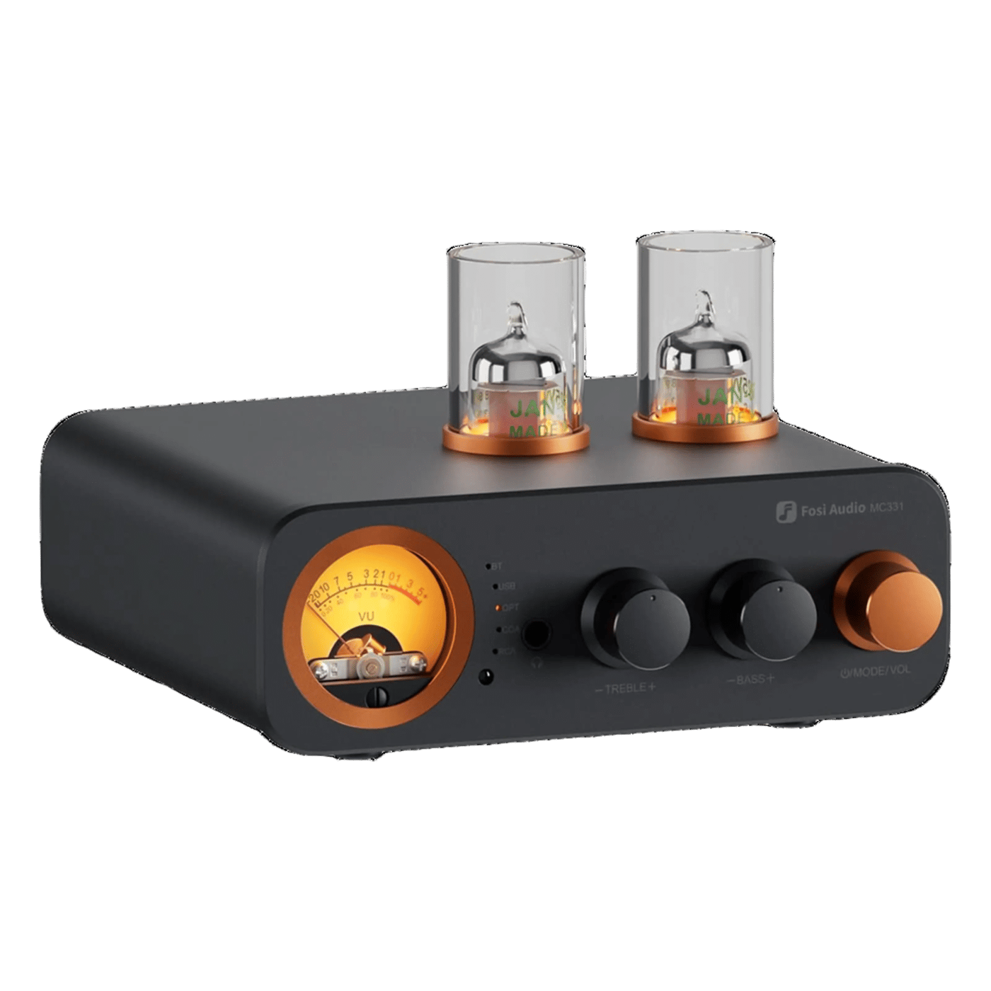 Fosi Audio MC331 hybridrörförstärkare med DAC och Bluetooth 2 × 105 W