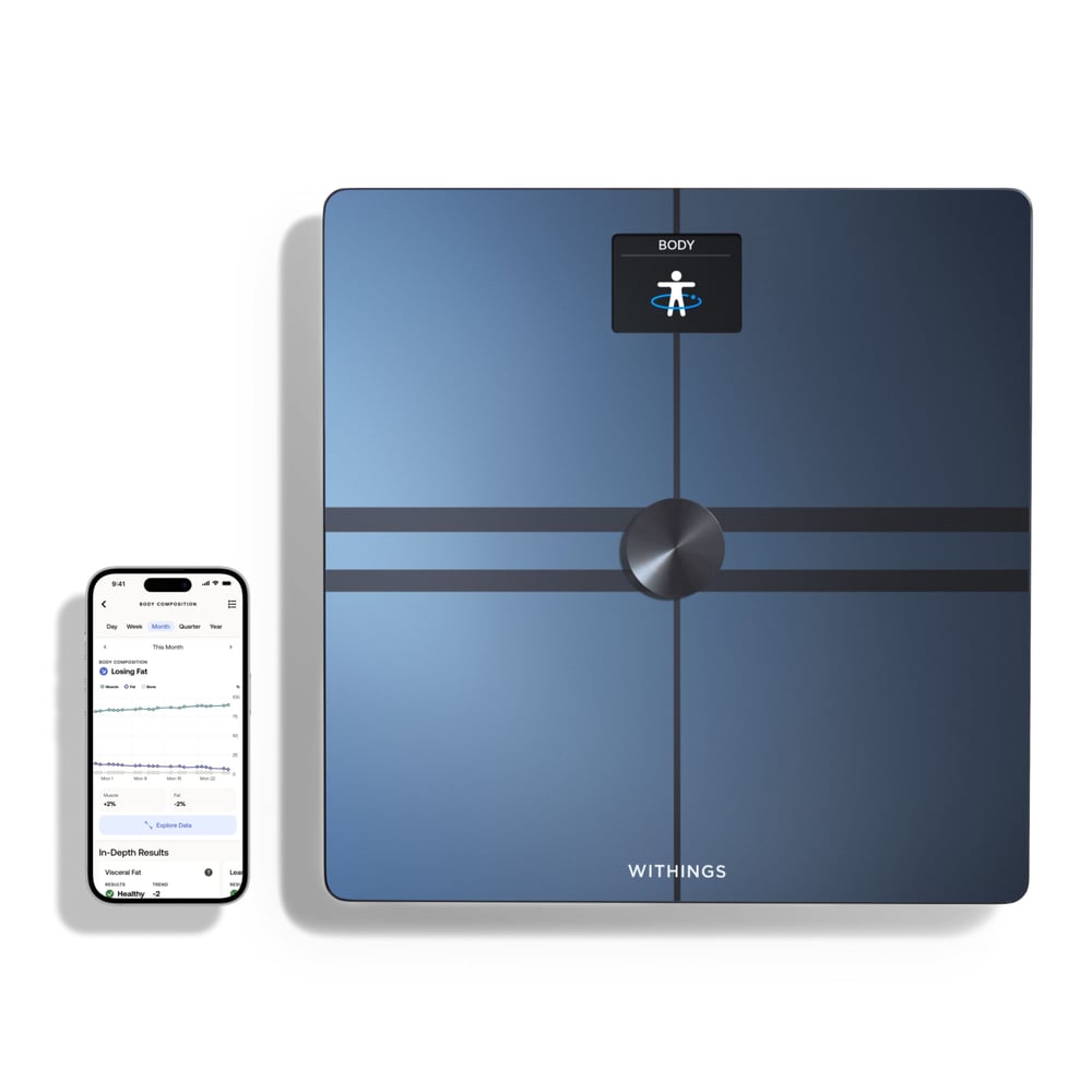 Withings Body Comp Personvekt med wifi Svart | Kjell & Company