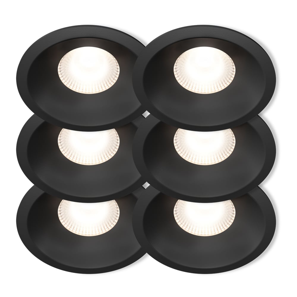 Plejd Downlight Deep DWN-02 6-pack Svart | Kjell & Company