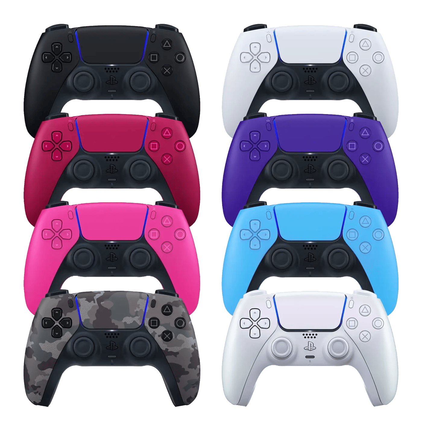 Vit Sony DualSense V3 handkontroll till PS5.