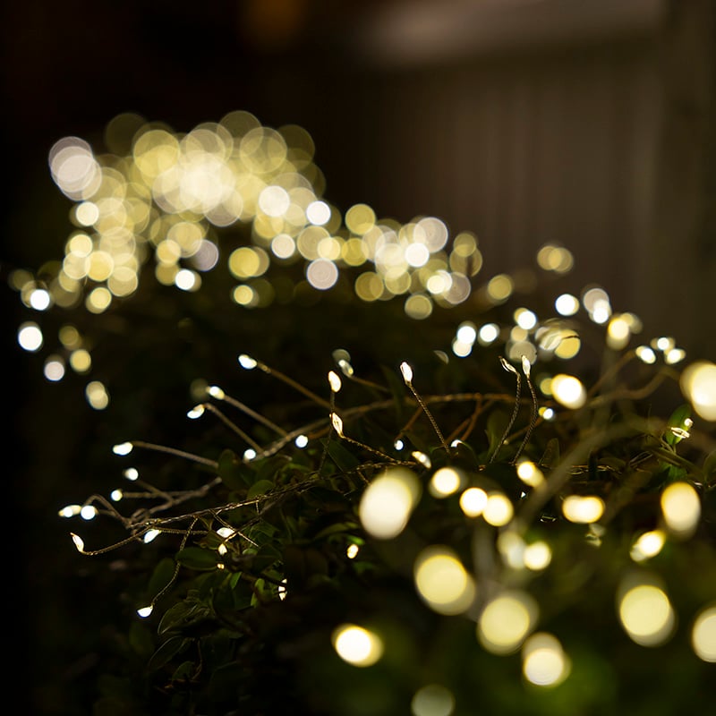 Batteridriven dekorationsslinga 192 LED med ljuseffekter