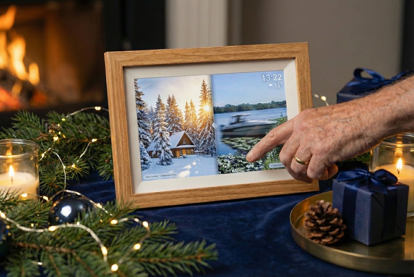 Julegavetips til farfar & morfar, en digital fotoramme.