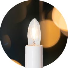 Lyspærer til adventsstaker