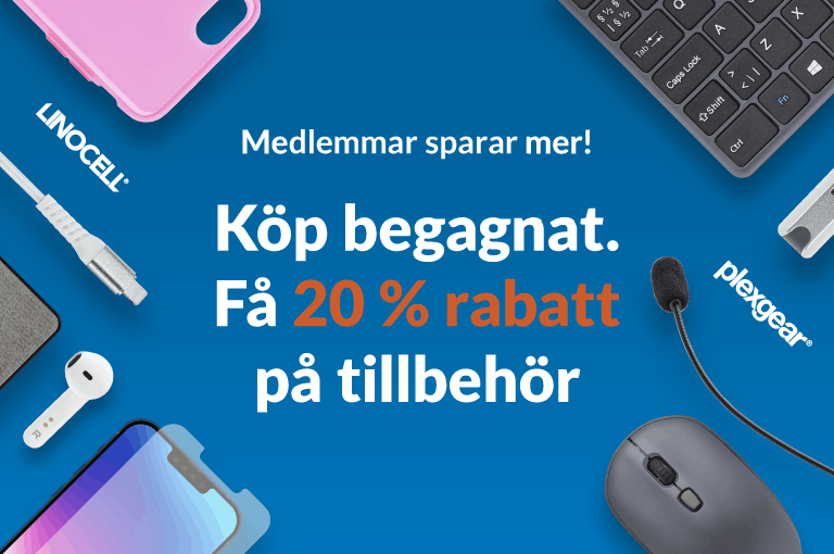 20% rabatt på tillbehör när du köper begagnat