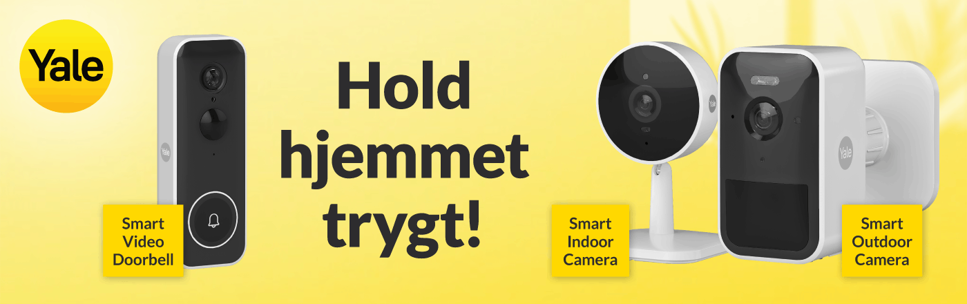 Nye overvåkingskameraer fra Yale hos Kjell & Company