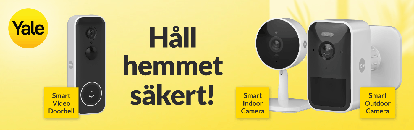Nya övervakningskameror från Yale hos Kjell & Company