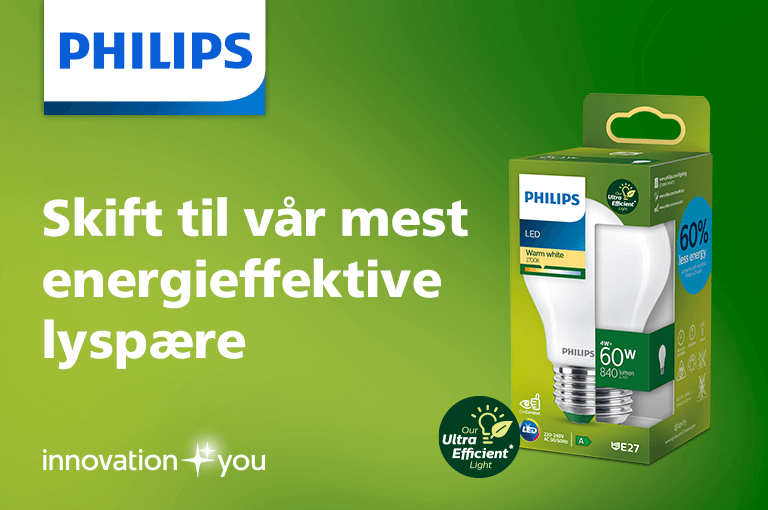 Philips Ultra Efficient — alver strømforbruket og strømkostnaden