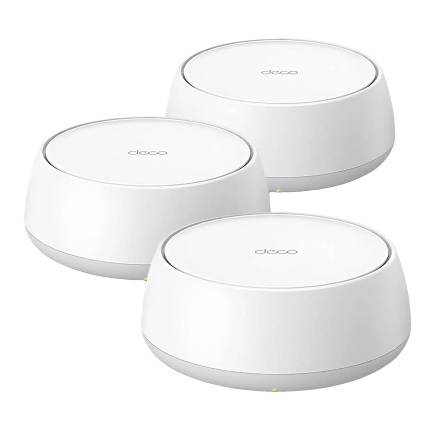 Tre vita mesh-wifi-enheter från TP-Link Deco