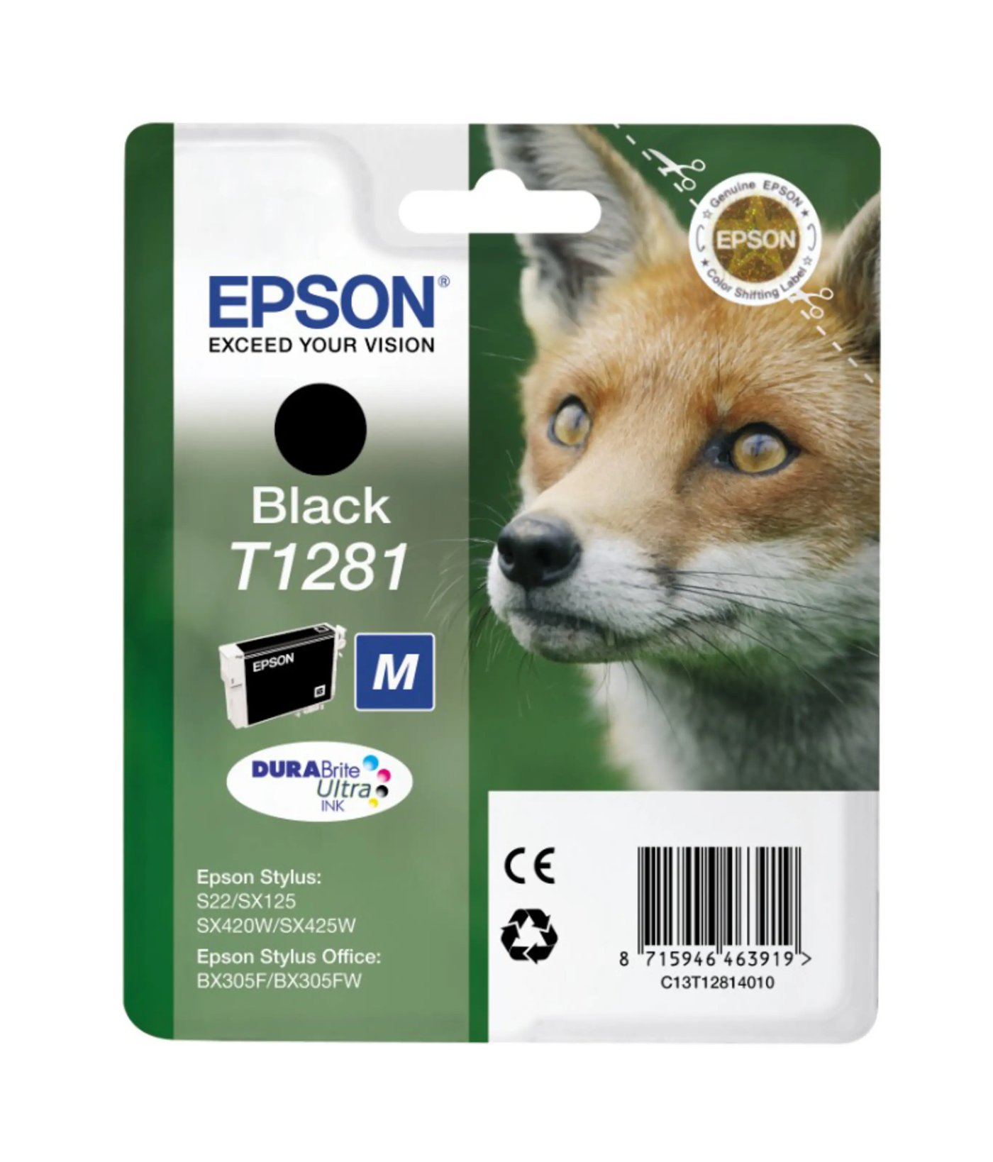 Epson T1281 Bläckpatron Svart